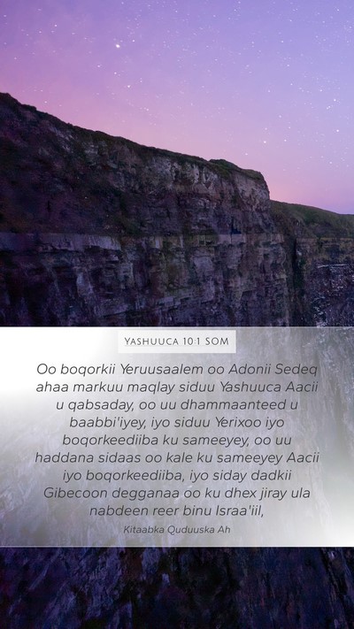 Yashuuca 10:1 SOM Bible Verse Image