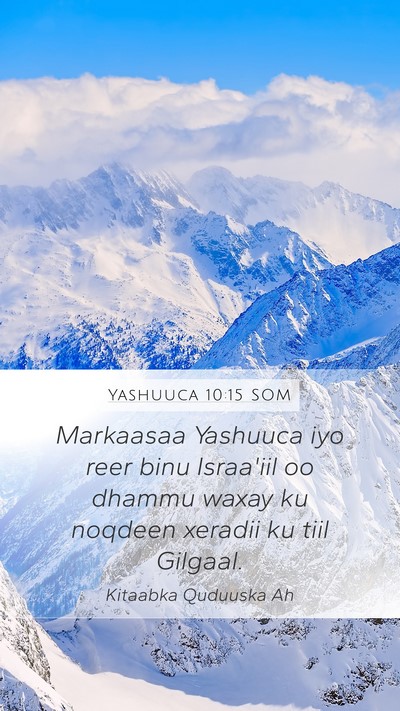 Yashuuca 10:15 SOM Mobile Phone Wallpaper - Markaasaa Yashuuca iyo reer binu Israa'iil oo - Mobile Bible Verse Wallpaper