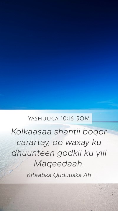 Yashuuca 10:16 SOM Bible Verse Image