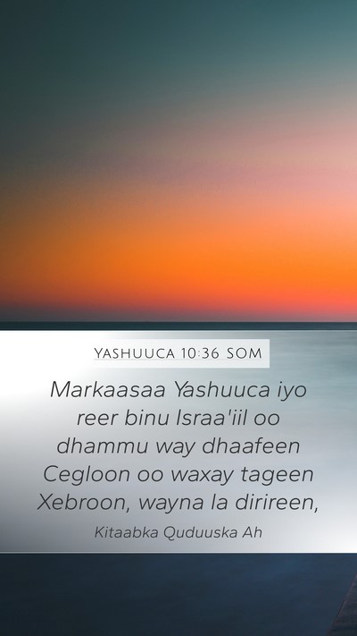 Yashuuca 10:36 SOM Bible Verse Image