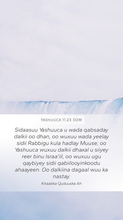 Yashuuca 11:23 SOM Bible Verse Image