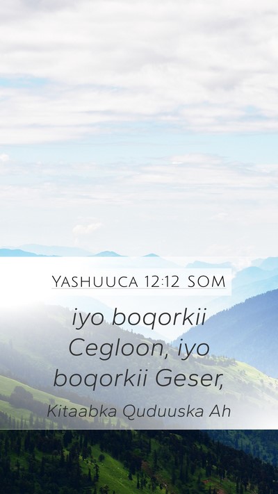 Yashuuca 12:12 SOM Bible Verse Image