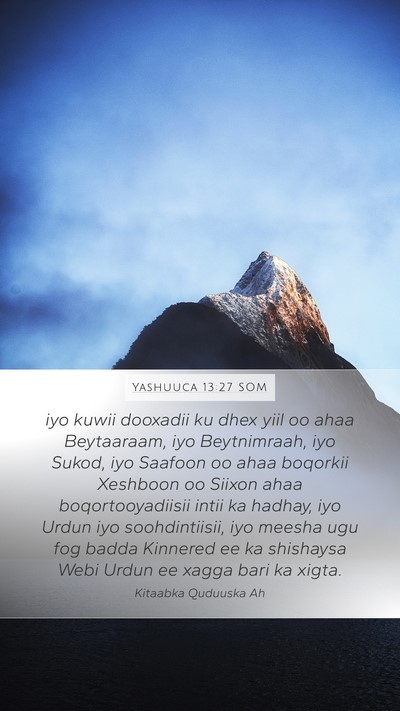 Yashuuca 13:27 SOM Bible Verse Image