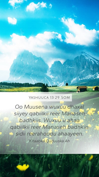 Yashuuca 13:29 SOM Bible Verse Image
