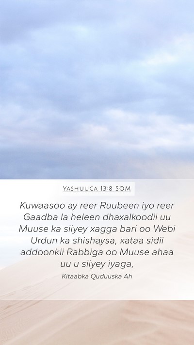 Yashuuca 13:8 SOM Bible Verse Image