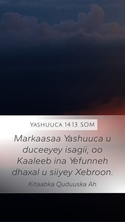 Yashuuca 14:13 SOM Bible Verse Image