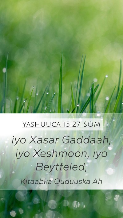 Yashuuca 15:27 SOM Mobile Phone Wallpaper - iyo Xasar Gaddaah, iyo Xeshmoon, iyo - Mobile Bible Verse Wallpaper
