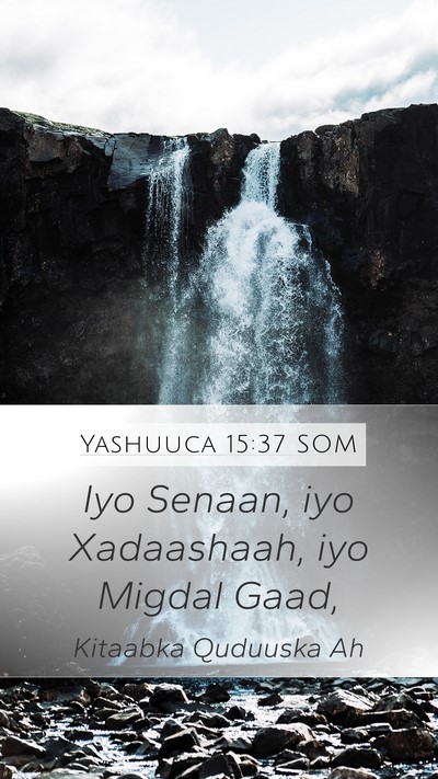 Yashuuca 15:37 SOM Mobile Phone Wallpaper - Iyo Senaan, iyo Xadaashaah, iyo Migdal - Mobile Bible Verse Wallpaper