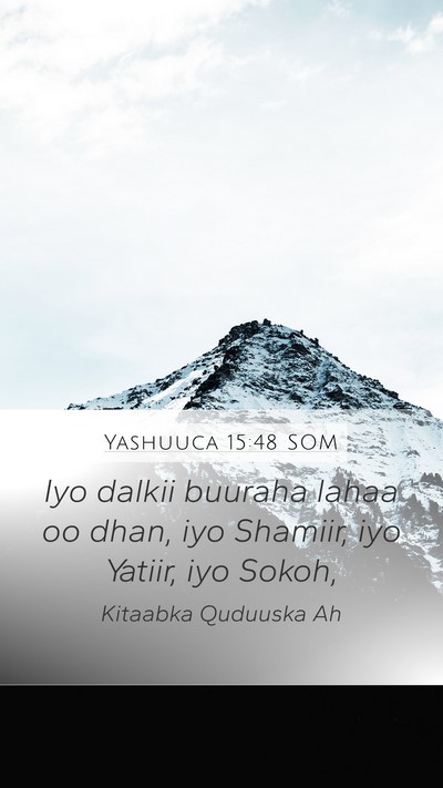 Yashuuca 15:48 SOM Bible Verse Image
