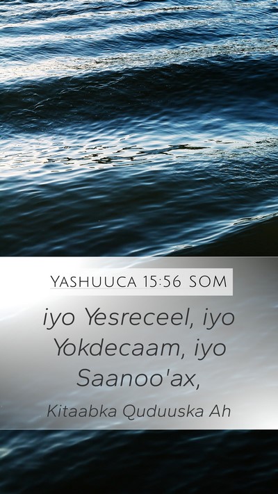 Yashuuca 15:56 SOM Mobile Phone Wallpaper - iyo Yesreceel, iyo Yokdecaam, iyo - Mobile Bible Verse Wallpaper