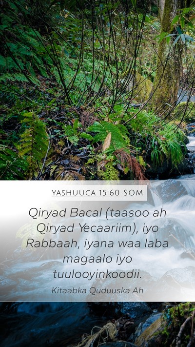 Yashuuca 15:60 SOM Bible Verse Image