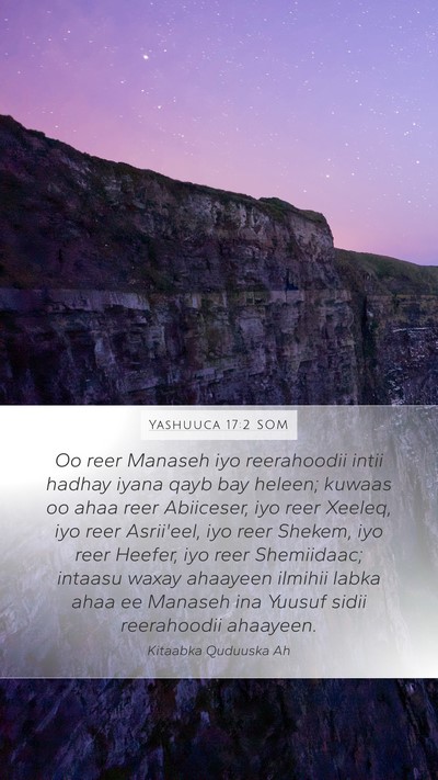Yashuuca 17:2 SOM Bible Verse Image