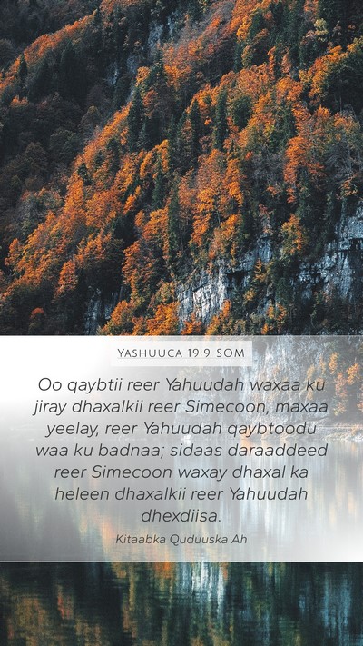 Yashuuca 19:9 SOM Bible Verse Image