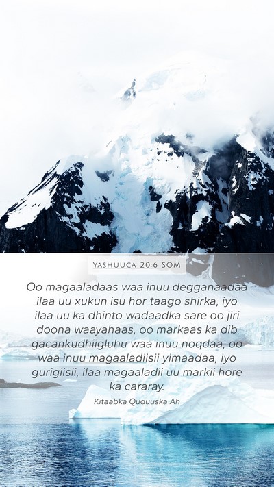 Yashuuca 20:6 SOM Bible Verse Image