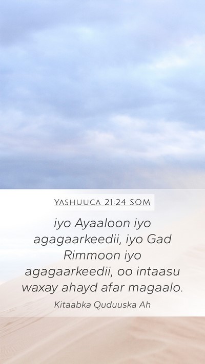 Yashuuca 21:24 SOM Bible Verse Image