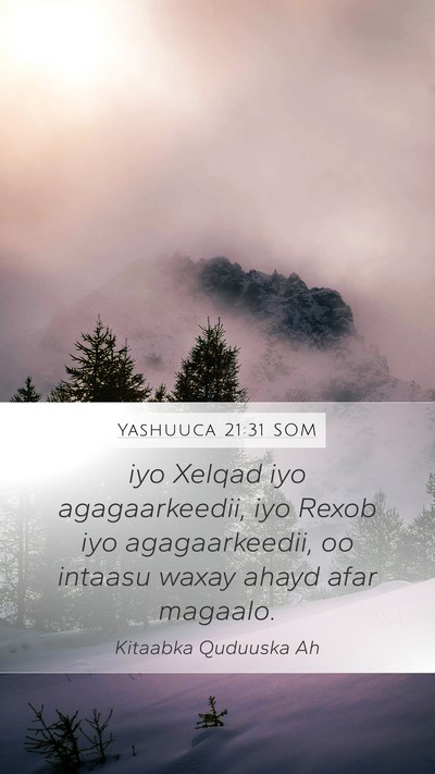 Yashuuca 21:31 SOM Bible Verse Image
