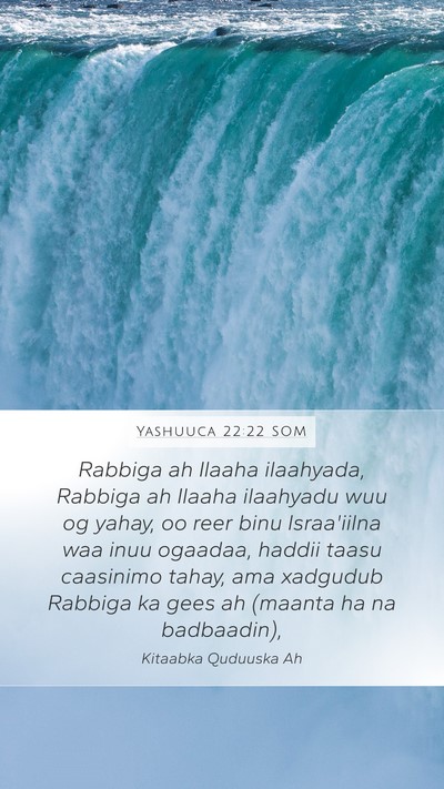 Yashuuca 22:22 SOM Bible Verse Image