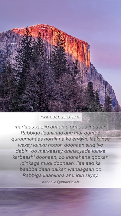 Yashuuca 23:13 SOM Bible Verse Image