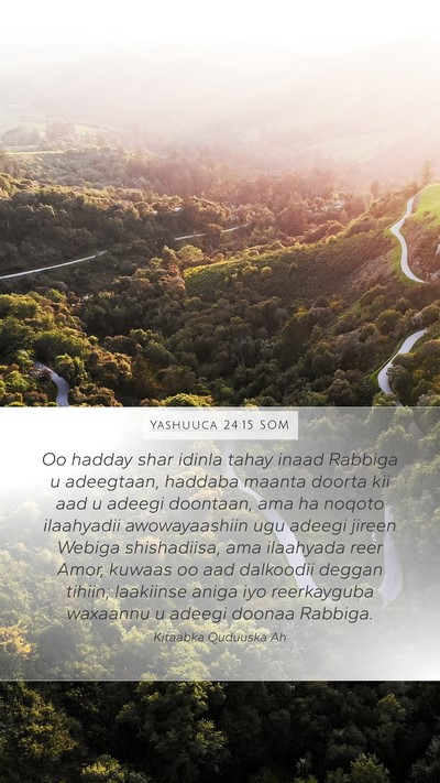 Yashuuca 24:15 SOM Bible Verse Image