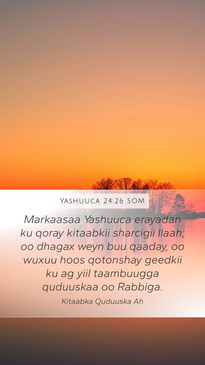 Yashuuca 24:26 SOM Bible Verse Image