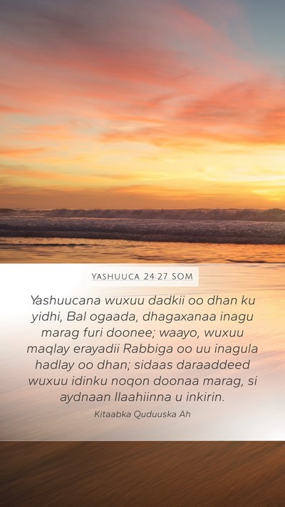 Yashuuca 24:27 SOM Bible Verse Image