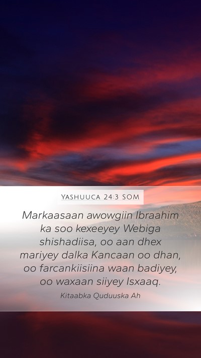 Yashuuca 24:3 SOM Bible Verse Image