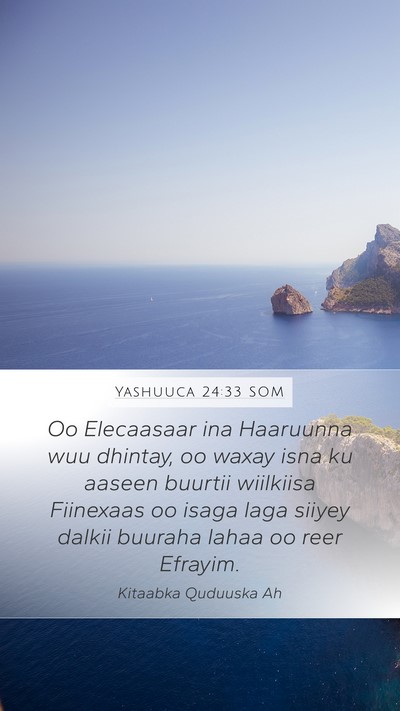 Yashuuca 24:33 SOM Bible Verse Image