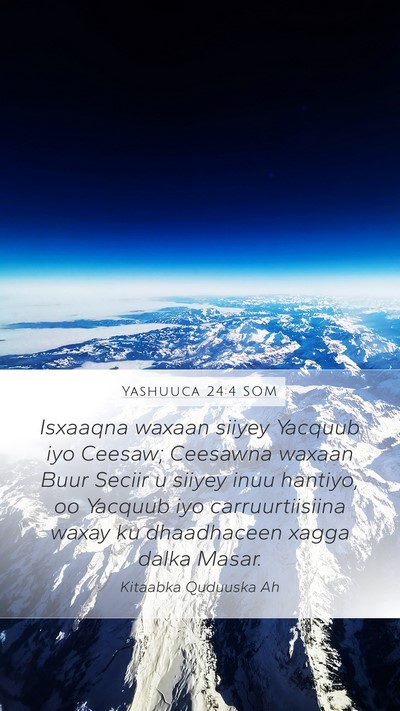 Yashuuca 24:4 SOM Bible Verse Image
