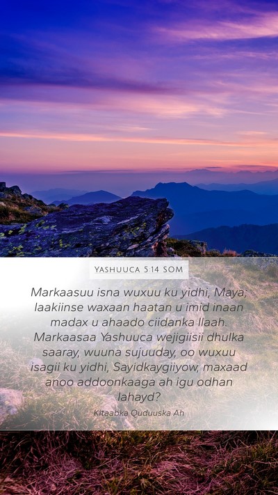 Yashuuca 5:14 SOM Bible Verse Image