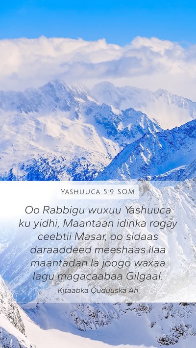 Yashuuca 5:9 SOM Mobile Phone Wallpaper - Oo Rabbigu wuxuu Yashuuca ku yidhi, Maantaan - Mobile Bible Verse Wallpaper