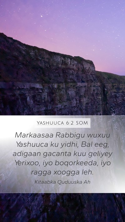 Yashuuca 6:2 SOM Bible Verse Image