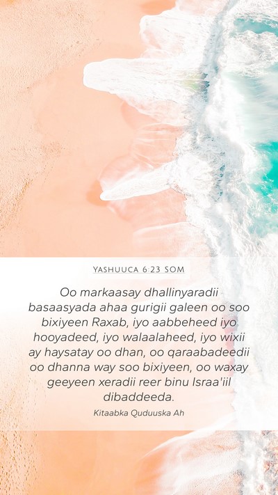 Yashuuca 6:23 SOM Bible Verse Image