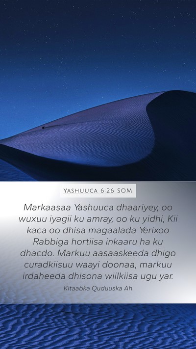 Yashuuca 6:26 SOM Bible Verse Image