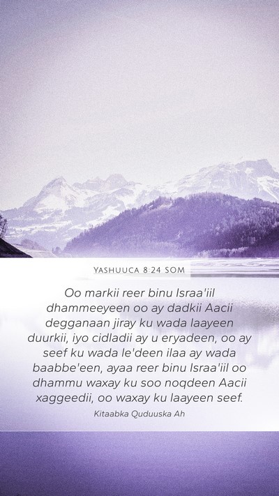Yashuuca 8:24 SOM Bible Verse Image