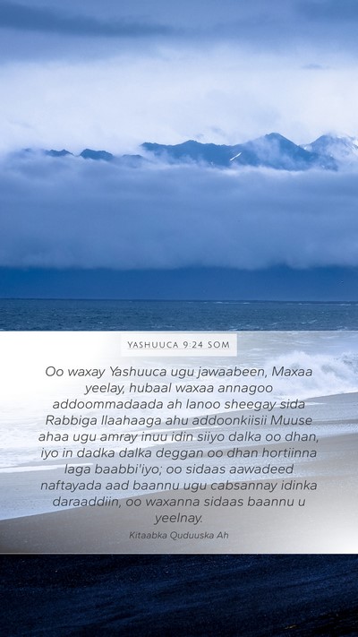 Yashuuca 9:24 SOM Bible Verse Image