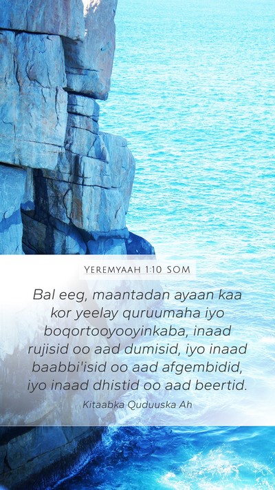 Yeremyaah 1:10 SOM Bible Verse Image
