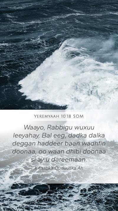 Yeremyaah 10:18 SOM Bible Verse Image