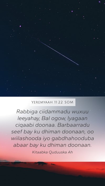Yeremyaah 11:22 SOM Mobile Phone Wallpaper - Rabbiga ciidammadu wuxuu leeyahay, Bal ogow, - Mobile Bible Verse Wallpaper