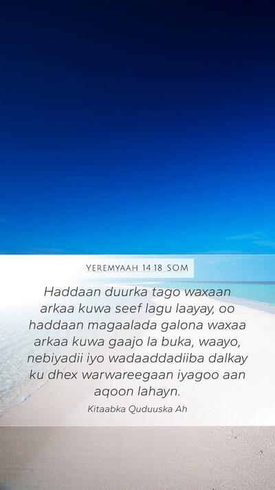 Yeremyaah 14:18 SOM Bible Verse Image