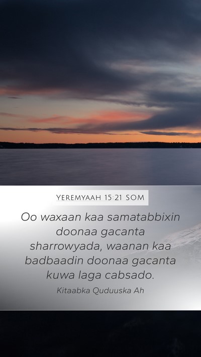 Yeremyaah 15:21 SOM Bible Verse Image