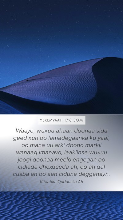 Yeremyaah 17:6 SOM Bible Verse Image