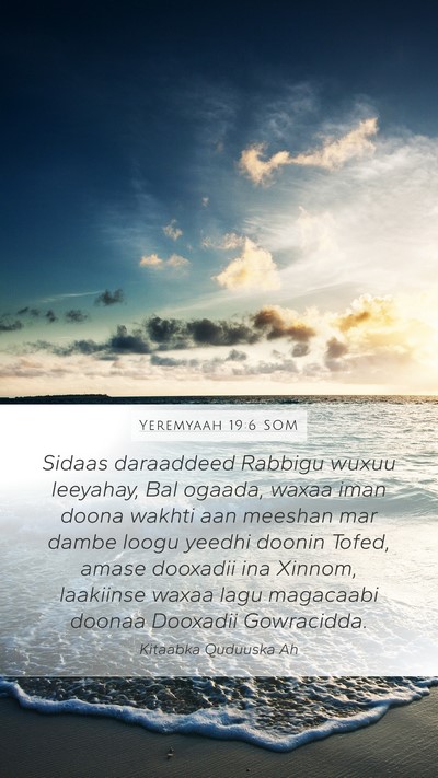 Yeremyaah 19:6 SOM Bible Verse Image
