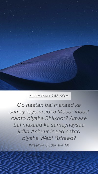 Yeremyaah 2:18 SOM Bible Verse Image