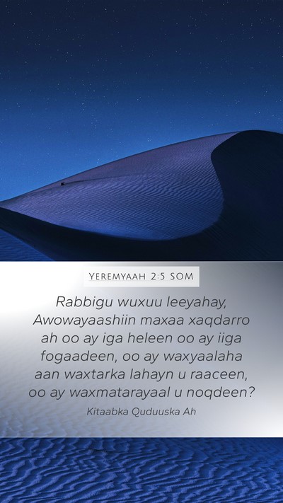Yeremyaah 2:5 SOM Bible Verse Image