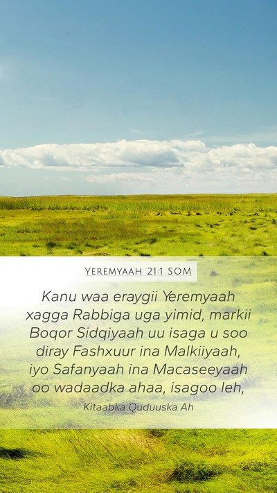 Yeremyaah 21:1 SOM Bible Verse Image