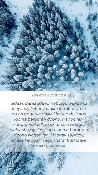 Yeremyaah 22:18 SOM Bible Verse Image