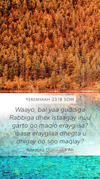 Yeremyaah 23:18 SOM Bible Verse Image