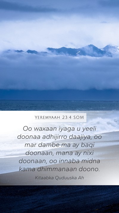 Yeremyaah 23:4 SOM Bible Verse Image