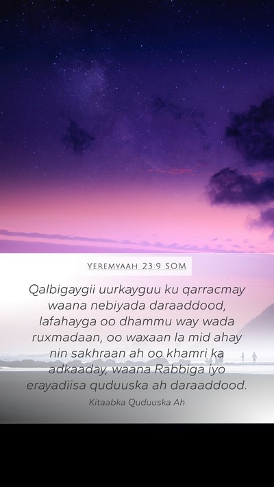 Yeremyaah 23:9 SOM Bible Verse Image