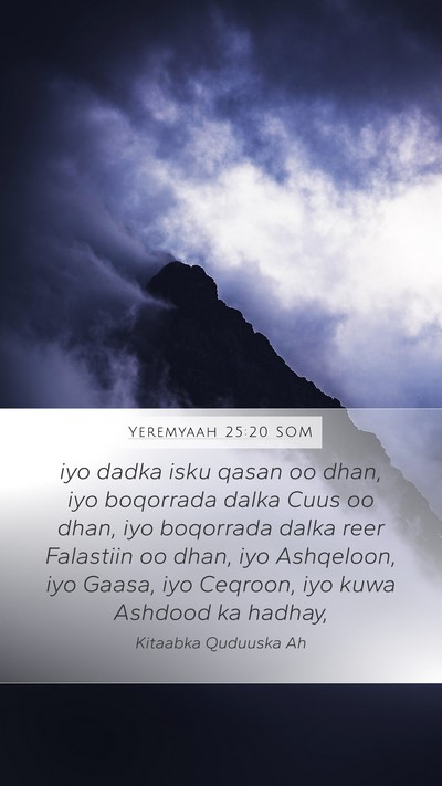 Yeremyaah 25:20 SOM Bible Verse Image